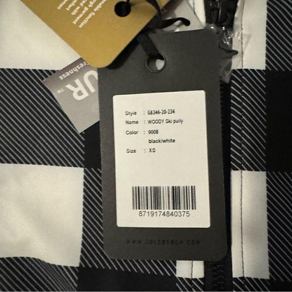 Goldbergh Woody Cabin Flannel Print Ski Pully NWT XS Base Layer - Picture 6 of 8